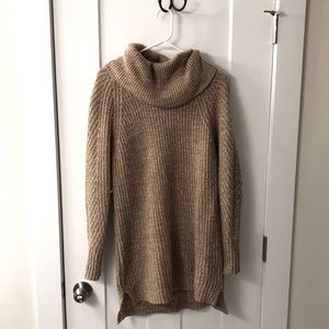 Camel turtleneck dress